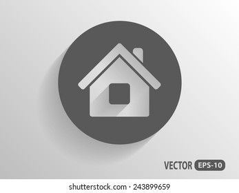 Flachbild-Icon zu Hause