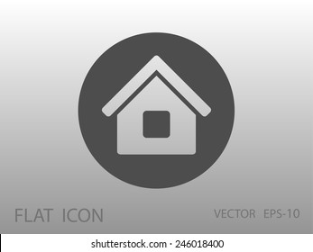 Flat icon of home