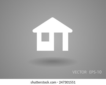 Flat icon of home