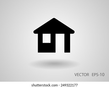 Flat icon of home