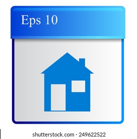 Flat icon of home