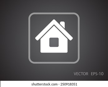 Icono plano del hogar