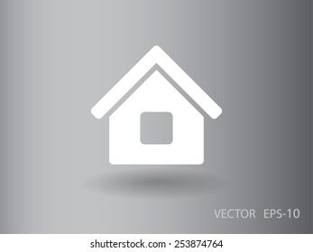 Flat icon of home