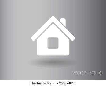 Flat icon of home