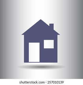 Flat icon of home