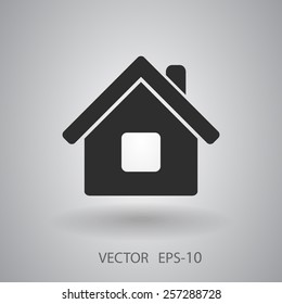 Flachbild-Icon zu Hause