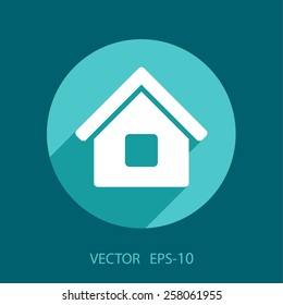 Flat icon of home
