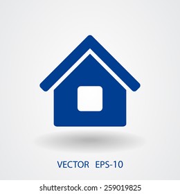 Flachbild-Icon zu Hause