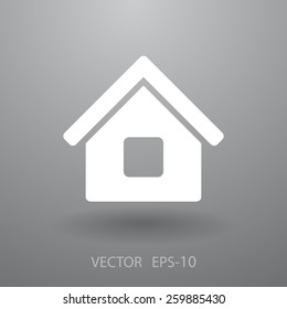 Flachbild-Icon zu Hause