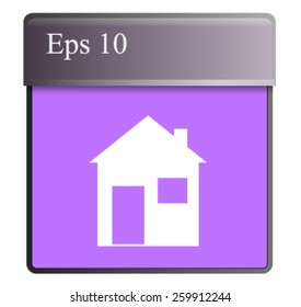 Flat icon of home