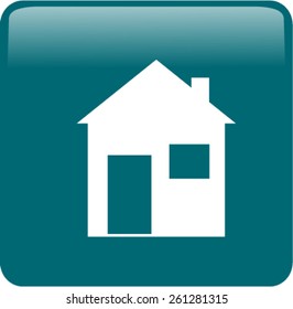 Flat icon of home