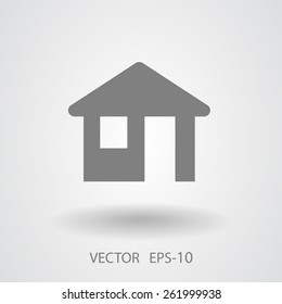 Flat icon of home