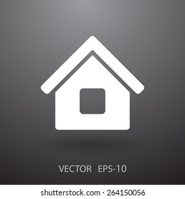 Flachbild-Icon zu Hause
