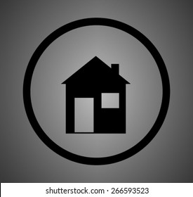 Flat icon of home