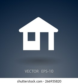 Flat icon of home