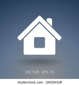 Flat icon of home