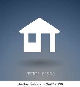 Flachbild-Icon zu Hause