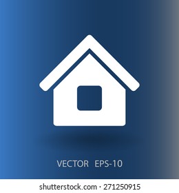 Flachbild-Icon zu Hause