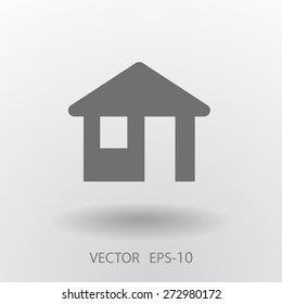 Flat icon of home