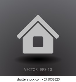 Flat icon of home