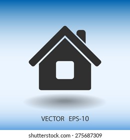 Flat icon of home