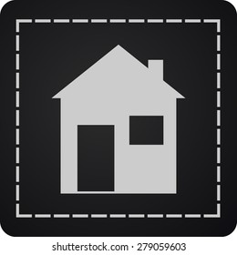 Flat icon of home