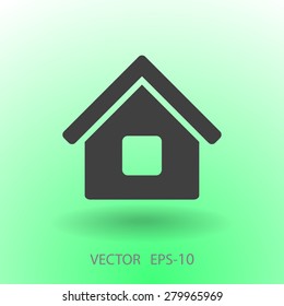 Flachbild-Icon zu Hause