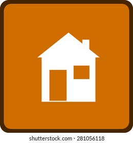 Flat icon of home