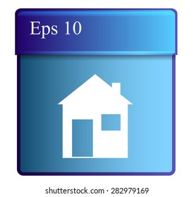 Flat icon of home