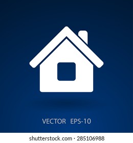 Flat icon of home