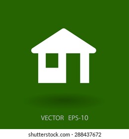 Flat icon of home