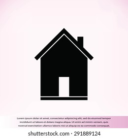 flat  icon of home
