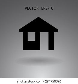 Flat icon of home