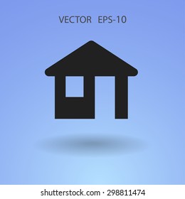 Flat icon of home