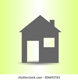 Flat icon of home