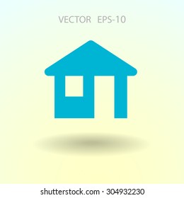 Flat icon of home