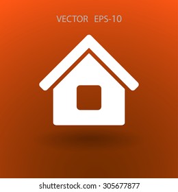 Flat icon of home