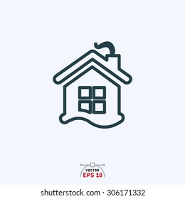 flat icon of home.