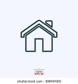 Flat icon of home.