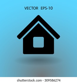 Flat icon of home