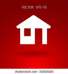 Flat icon of home