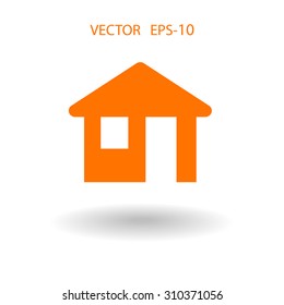 Flat icon of home