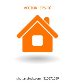 Flat icon of home