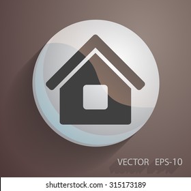 Flat icon of home