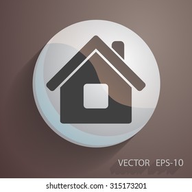 Flat icon of home