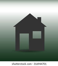 Flat icon of home