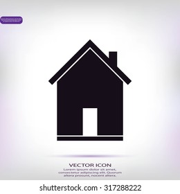 flat  icon of home