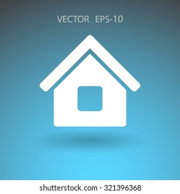 Flat icon of home