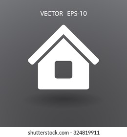 Flat icon of home