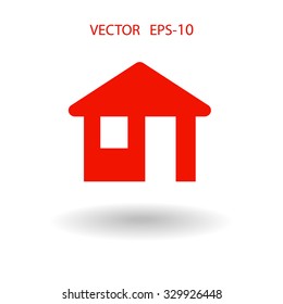 Flat icon of home